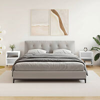 vidaXL Sängbord 2 st vit 40x30x50 cm konstruerat trä