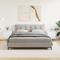 vidaXL Sängbord 2 st vit 40x30x50 cm konstruerat trä