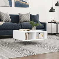 vidaXL Soffbord vit 60x60x30 cm konstruerat trä