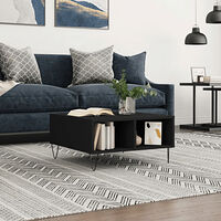 vidaXL Soffbord svart 60x60x30 cm konstruerat trä