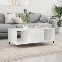 vidaXL Soffbord vit 102x50x40 cm konstruerat trä