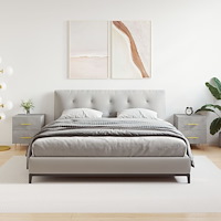 vidaXL Sängbord 2 st betonggrå 40x35x47,5 cm konstruerat trä