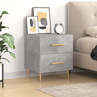 vidaXL Sängbord betonggrå 40x35x47,5 cm konstruerat trä