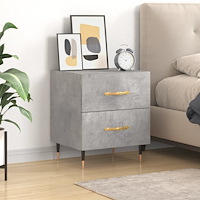 vidaXL Sängbord betonggrå 40x35x47,5 cm konstruerat trä