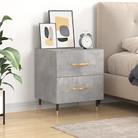 vidaXL Sängbord betonggrå 40x35x47,5 cm konstruerat trä