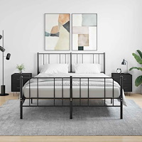 vidaXL Sängbord 2 st svart 40x35x47,5 cm konstruerat trä