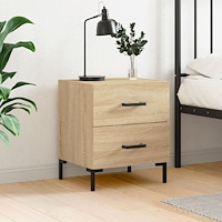 vidaXL Sängbord sonoma-ek 40x35x47,5 cm konstruerat trä