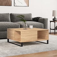 vidaXL Soffbord sonoma-ek 80x80x36,5 cm konstruerat trä
