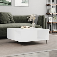 vidaXL Soffbord vit 80x80x36,5 cm konstruerat trä
