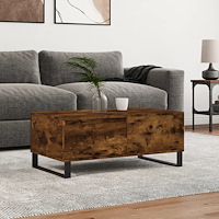 vidaXL Soffbord rökfärgad ek 90x50x36,5 cm konstruerat trä