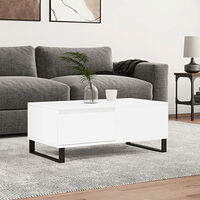 vidaXL Soffbord vit 90x50x36,5 cm konstruerat trä