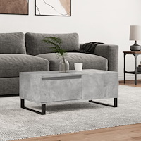 vidaXL Soffbord betonggrå 90x50x36,5 cm konstruerat trä