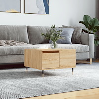 vidaXL Soffbord sonoma-ek 55x55x36,5 cm konstruerat trä