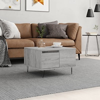 vidaXL Soffbord grå sonoma 55x55x36,5 cm konstruerat trä