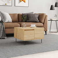 vidaXL Soffbord sonoma-ek 55x55x36,5 cm konstruerat trä