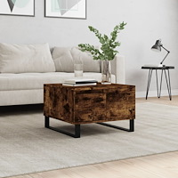 vidaXL Soffbord rökfärgad ek 55x55x36,5 cm konstruerat trä