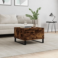 vidaXL Soffbord rökfärgad ek 55x55x36,5 cm konstruerat trä