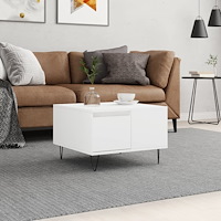 vidaXL Soffbord vit 55x55x36,5 cm konstruerat trä