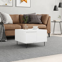 vidaXL Soffbord vit 55x55x36,5 cm konstruerat trä