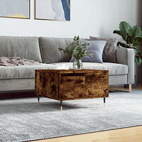 vidaXL Soffbord rökfärgad ek 55x55x36,5 cm konstruerat trä