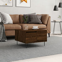 vidaXL Soffbord brun ek 55x55x36,5 cm konstruerat trä