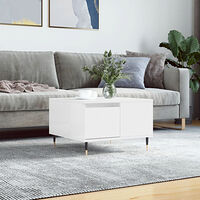 vidaXL Soffbord vit högglans 55x55x36,5 cm konstruerat trä