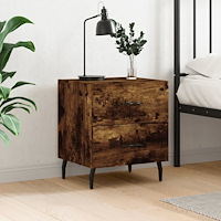 vidaXL Sängbord rökfärgad ek 40x35x47,5 cm konstruerat trä