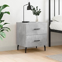 vidaXL Sängbord betonggrå 40x35x47,5 cm konstruerat trä