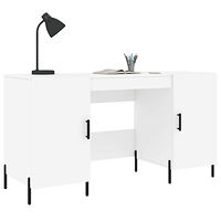 vidaXL Skrivbord vit 140x50x75 cm konstruerat trä