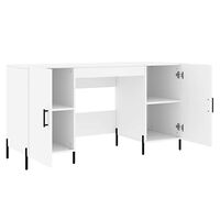 vidaXL Skrivbord vit 140x50x75 cm konstruerat trä