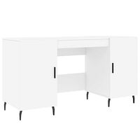 vidaXL Skrivbord vit 140x50x75 cm konstruerat trä