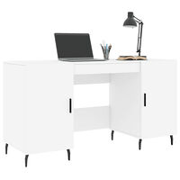 vidaXL Skrivbord vit 140x50x75 cm konstruerat trä