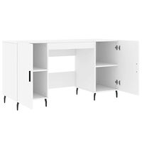 vidaXL Skrivbord vit 140x50x75 cm konstruerat trä