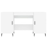 vidaXL Skrivbord vit 140x50x75 cm konstruerat trä