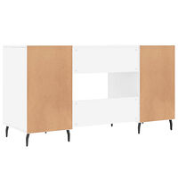vidaXL Skrivbord vit 140x50x75 cm konstruerat trä
