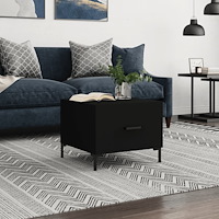 vidaXL Soffbord svart 50x50x40 cm konstruerat trä