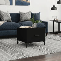 vidaXL Soffbord svart 50x50x40 cm konstruerat trä