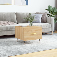 vidaXL Soffbord sonoma-ek 50x50x40 cm konstruerat trä