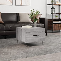 vidaXL Soffbord 2 st grå sonoma 50x50x40 cm konstruerat trä