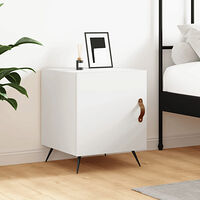 vidaXL Sängbord vit 40x40x50 cm konstruerat trä
