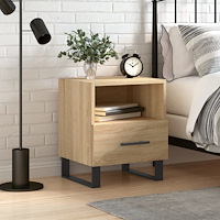 vidaXL Sängbord sonoma-ek 40x35x47,5 cm konstruerat trä