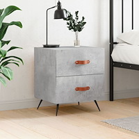 vidaXL Sängbord betonggrå 40x35x47,5 cm konstruerat trä