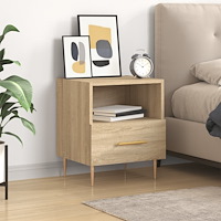 vidaXL Sängbord sonoma-ek 40x35x47,5 cm konstruerat trä