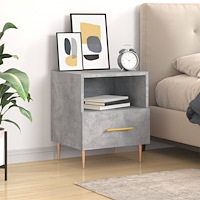 vidaXL Sängbord betonggrå 40x35x47,5 cm konstruerat trä