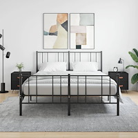 vidaXL Sängbord 2 st svart 40x35x47,5 cm konstruerat trä
