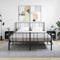 vidaXL Sängbord 2 st svart 40x35x47,5 cm konstruerat trä