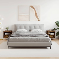 vidaXL Sängbord 2 st rökfärgad ek 40x35x47,5 cm konstruerat trä