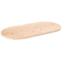 vidaXL Bordsskiva 100x50x2,5 cm oval massiv furu