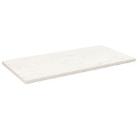 vidaXL Bordsskiva vit 110x55x2,5 cm massiv furu rektangulär
