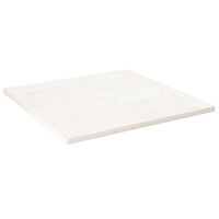 vidaXL Bordsskiva vit 90x90x2,5 cm massiv furu fyrkantig